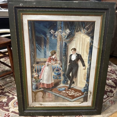 Schlitz Pre Prohibition Self Framed Tin  The maids Dilemma  1906 Chas Shonk