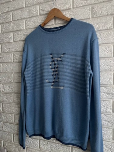 Yves saint laurent YSL BIG LOGO sweater vintage 00's size Large - Picture 4 of 14