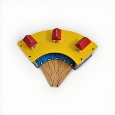 Wooden Train Roundhouse Engine Shed 5-Bay Compatible w/ Brio Thomas Train Set