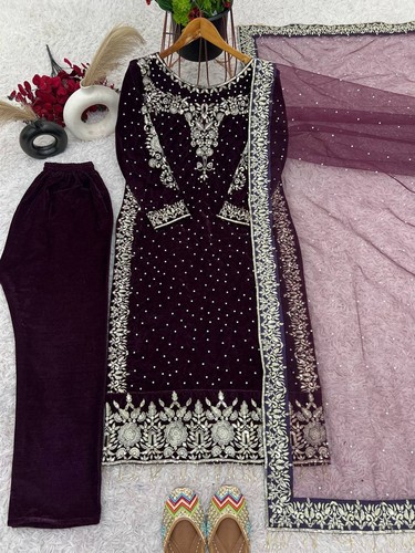Abito pakistano Salwar Kameez pronto da indossare abiti festa matrimonio indiano Bollywood - Foto 24 di 38