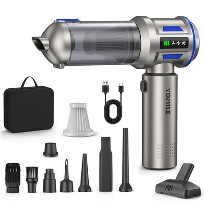 Mini Vacuum Cleaner, 2 in 1 27000PA Brushless Car Vacuum Air Duster 9000mAh B...