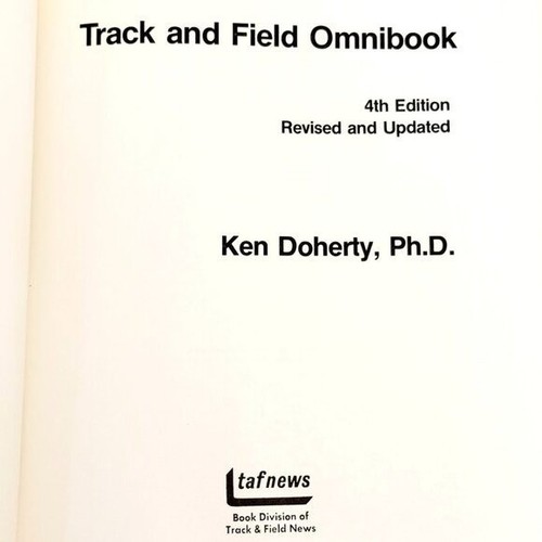Track And Field Omnibook 4th Edition By Ken Doherty Ph.D. Hardcover (1985) - Picture 2 of 4