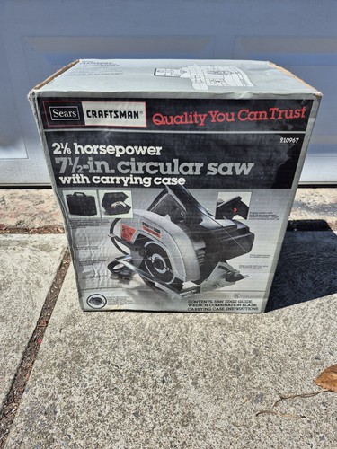 Sears Craftsman 2 1/8 Hp, 7 1/4 Inch Circular Saw, Vintage N.o.s.