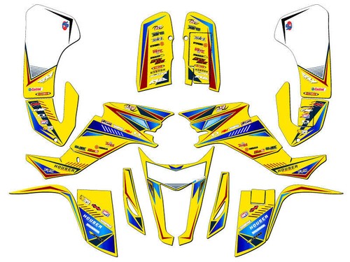 2003-2008 Ltz 400 Anstieg Gelb Senge Grafiken Set Kompatibel Mit Suzuki - Picture 1 of 7