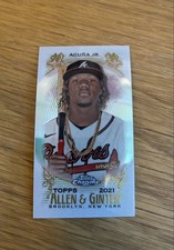 2021 Topps Allen & Ginter Chrome - Ronald Acuña Jr. #72 Mini Refractor