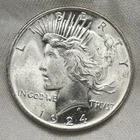 1924-P $1 Peace Dollar 90% Silver Philadelphia US Coin - BRILLIANT LUSTER!