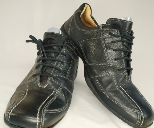 Sandro Moscoloni Black Leather Sneaker Shoe Mens Size 9.5 D #15073 - Picture 3 of 11
