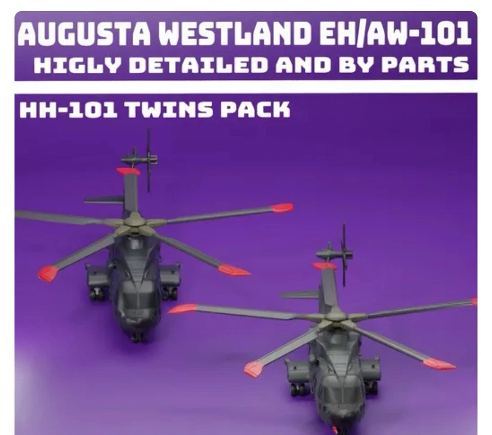 HH-101A CAESAR Aeronautica Militare italiana scala 1/72 Elicottero Modellismo - Immagine 4 di 4