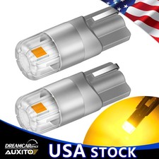 NEW 2X Canbus T10 Error Free LED Amber Side Marker Light Bulbs 168 194 192 2825