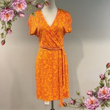 Nine West fake wrap flutter sleeves mini Dress size small NWOT