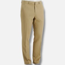 Perry Ellis Portfolio Men's Beige Modern-Fit Stretch Solid Pants Size 34W/32L