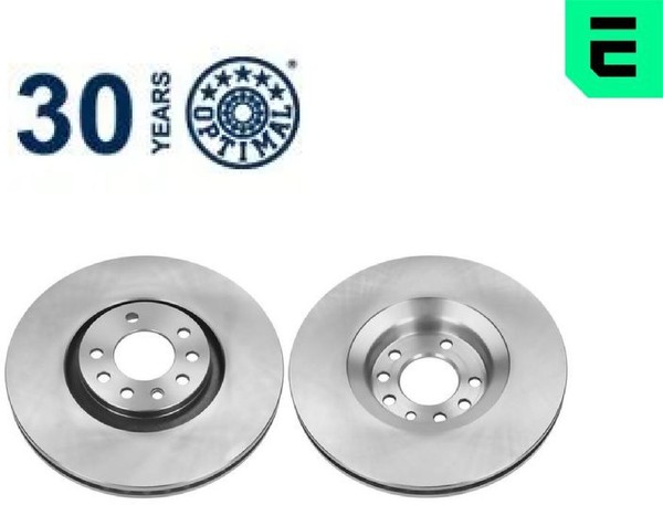 2X Bremsscheibe Optimal BS-8612HC 2 Bremsscheiben Vorderachse Vorne FüR Opel-image