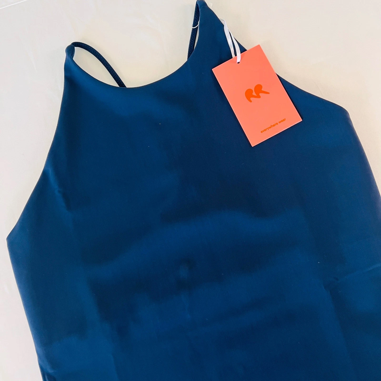 Rec Room Everywhere Wear Navy Blue Halter T-Back Sheath Dress Size Medium NWT
Opens in a new window 