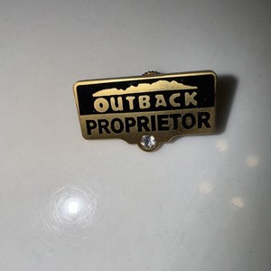 Outback Steakhouse Proprietor Pin with Diamond Logo Employee Badge