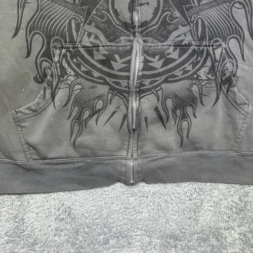 AC/DC BLACK ICE Full Zip Hoodie Herren 2XL grau Sweatshirt 2008 Tour Rock *SPOTS - Bild 8 von 21