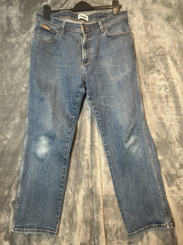 Wrangler Texas Stretch Jeans Mens W36 L30 Blue Authentic Straight Leg