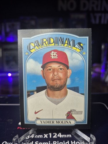 Yadier Molina 2021 Topps Heritage Black Parallel Cardinals - Bild 1 von 6