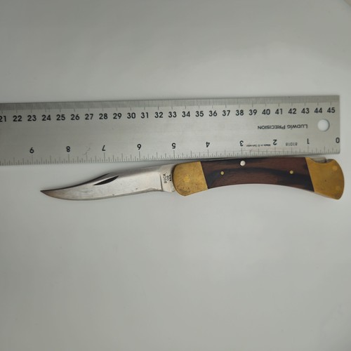 VTG BUCK 110 NO DOT folding Hunter Pocket Knife USA 1972-4  - Bild 3 von 17