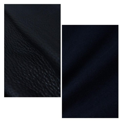 FIDES 100Yr Deerskin Stadium Jumper Navy M Used Leather Sweater - Picture 2 of 12