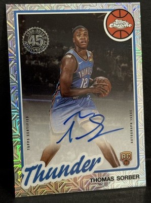 2025-26 Topps Basketball Thunder RC Thomas Sorber On Card Auto