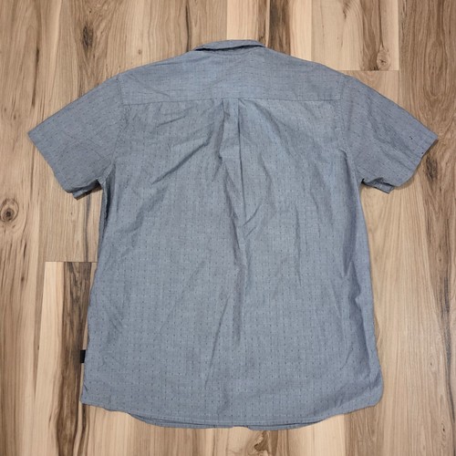 Patagonia Camicia Uomo Grande Blu Fezzman Manica Corta Outdoor Bottoni Geometrica - Foto 7 di 11