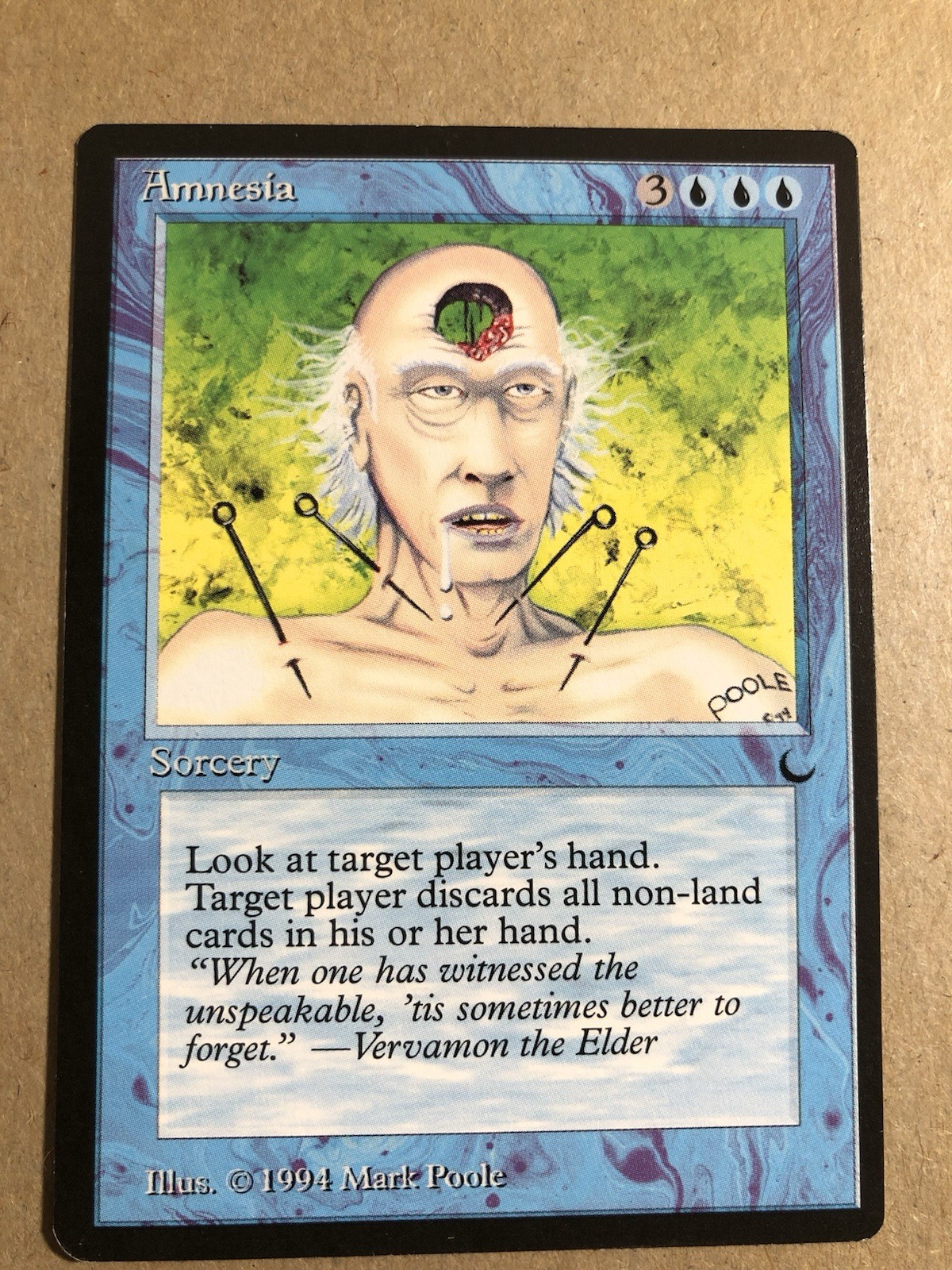 Magic: The Gathering MTG Amnesia Sorcery - The Dark 1994 - Near-Mint/NM UnPlayed