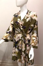 Stars Above Women's Floral Print Simply Cool short Robe, M/L