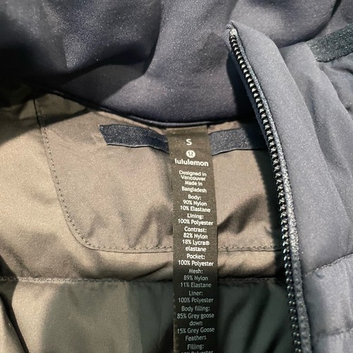 Lululemon Vest Mens Small True Navy Down For It All Puffer 700 Fill Goose - Picture 3 of 8