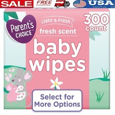 Fresh Scent Baby Wipes Hypoallergenic Ultra Soft Chamomile 300 Count Resealable