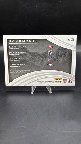 2022 Immaculate Monuments Quad Patch Young Marino Kelly Elway #IM-QB Gold /10 - Bild 2 von 2
