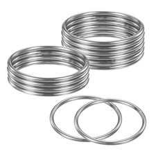 12-Pack Dream Catcher Rings 2" Stainless Steel Rings for DIY Silver 0.12"