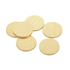 Stamping Blank Brass Round DIY Tag, 20mm/0.8" for Craft, Pack of 6,Yellow