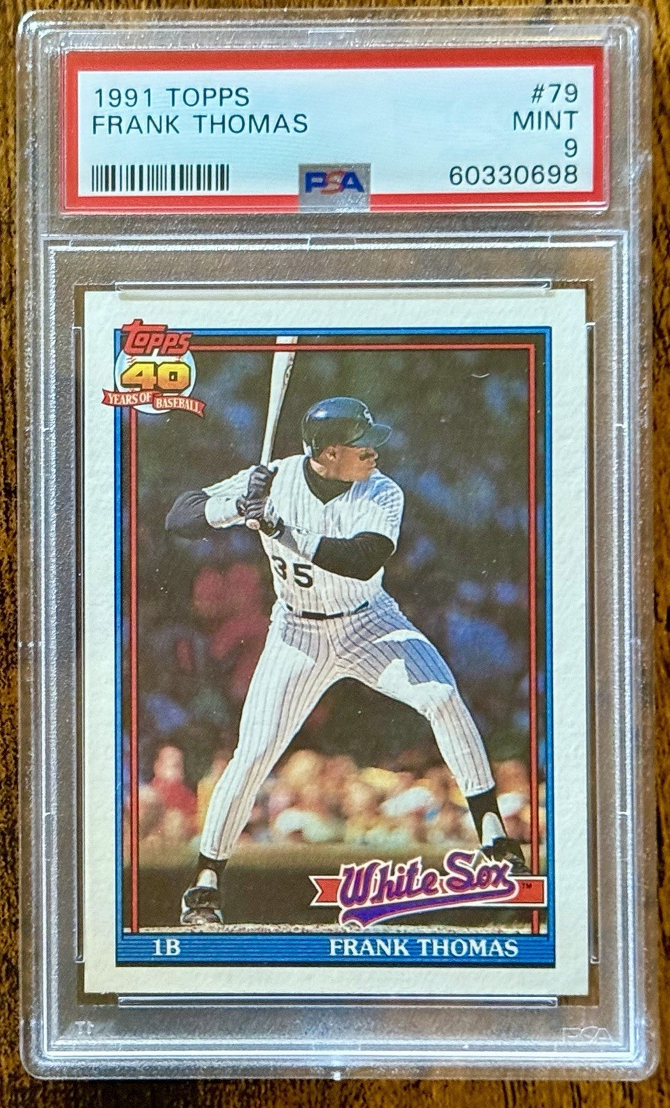 1991 Topps #79 Frank Thomas Chicago White Sox PSA 9 HOF MINT