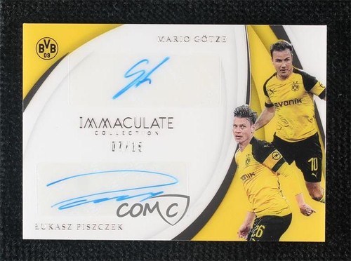 2018-19 Panini Immaculate Dual Auto /15 Mario Gotze Lukasz Piszczek #DU-ML Auto - Picture 1 of 4