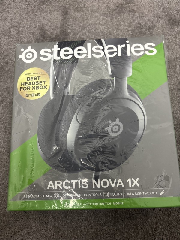 SteelSeries Arctis Nova 1x Black Over-Ear Gaming Headset with Boom Microphone