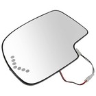 Mirror Glass Heated Turn Signal Driver LH Side for 2003-2007 Chevy GMC Cadillac