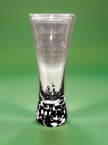 Tequila Rose shot glass black & white speckled marked logo base 4.75” Tall - Picture 1 of 13
