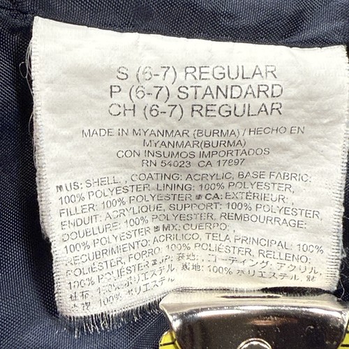 Pusser’s West Indies Patch Vest Old Navy Kids 6/7 Navy Puffer YKK Zip Rare - Picture 16 of 23