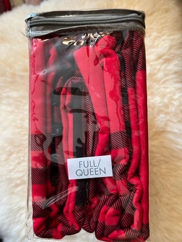 Martha Stewart Montana rot Büffel kariert Baumwolle Flanell Full Queen Bettbezug  - Bild 14 von 18