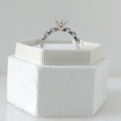 Diamond White Gold Ring 14k Lab Grown Oval 2.2 Carat IGI Certified Size 5 6 7 8 - Picture 7 of 15