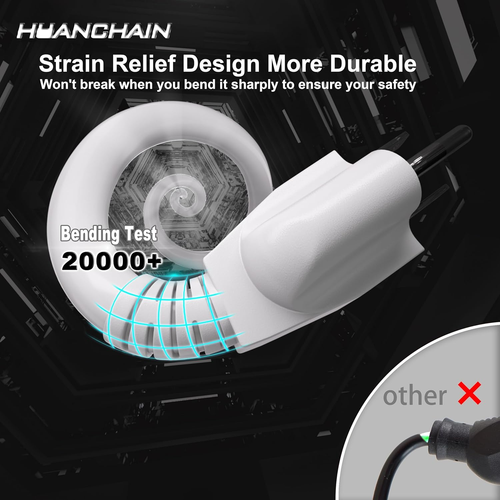 HUANCHAIN 3 FT 16 Gauge White Indoor Outdoor Extension Cord Waterproof, Flexible - Picture 6 of 12
