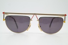 Vintage Sunglasses Casanova RVC-1 Gold Black Multicoloured Oval Sunglasses