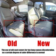 Driver Bottom Seat Cover Gray Leather Fits 2001-2007 Toyota Sequoia Limited Sr5