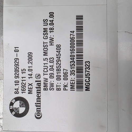 2006-2011 BMW E90 Telematic Control Module 9205929 - Picture 10 of 10