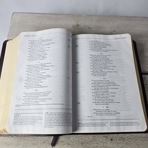 NIV LIFE APPLICATION STUDY BIBLE BURGUNDY BONDED LEATHER RED LETTER VGC! - Picture 16 of 22
