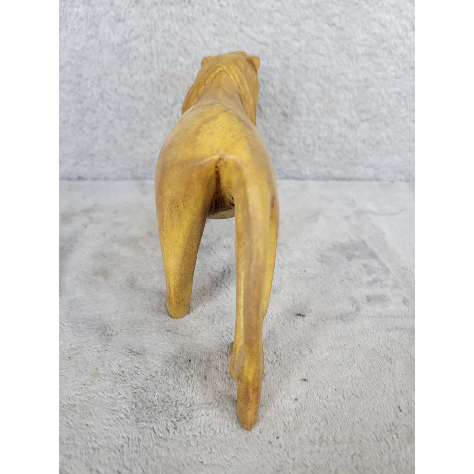 Резная деревянная фигурка льва статуэтка животного африканское сафари декор ручной работы - Изображение 4 из 4