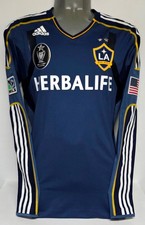 Camiseta de fútbol visitante LA Galaxy Adidas 2011 Techfit Player edición 8 L Beckham