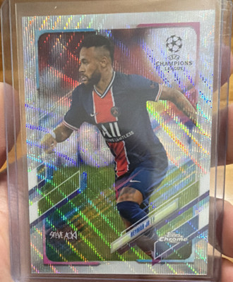 Topps Chrome Steve Aoki Neymar Jr. Serial Numbered /25 PSG #16 Bookend #1