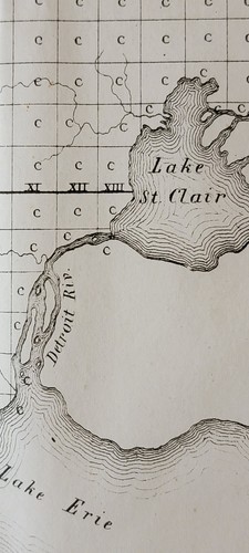 1849 B&W General Land Office GLO mapa boceto de encuestas públicas Michigan - Imagen 6 de 12