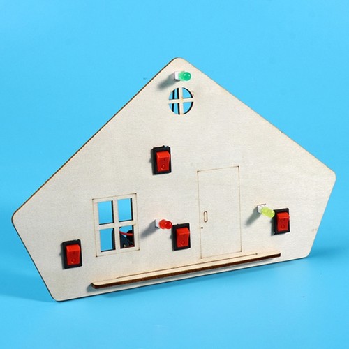 STEM Toy Wooden House with Led Light Change For Physics Students - Picture 6 of 8